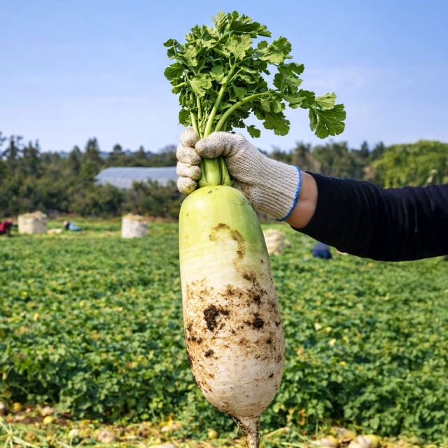 26년 수확, 제주 세척 월동무