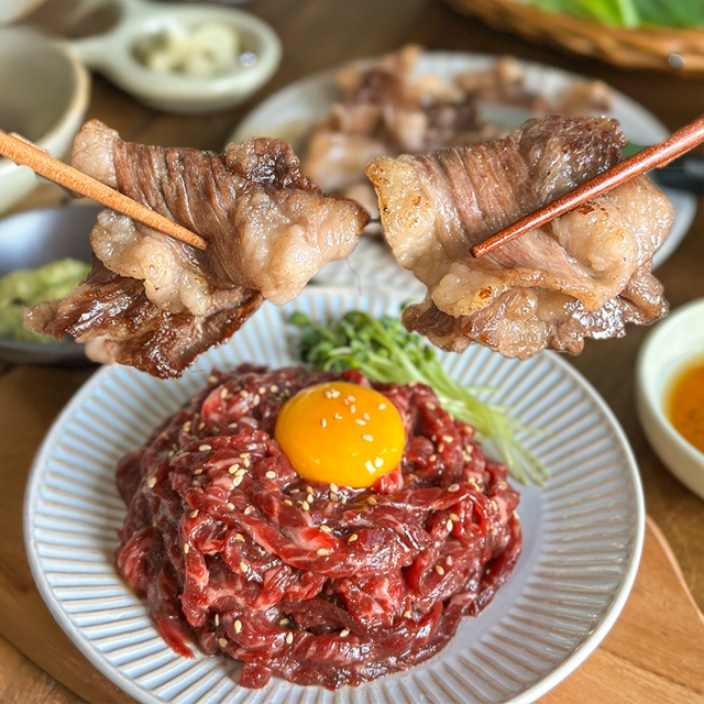 살살~ 녹는 고소함! 차돌X육회 육돌박이세트